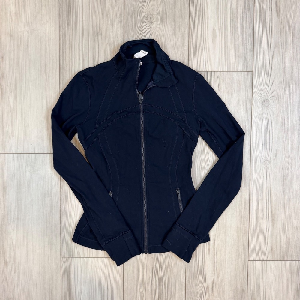 Lululemon Define Jacket Black Luon Full Zip Yoga Running Size 4 LW3GQ6S